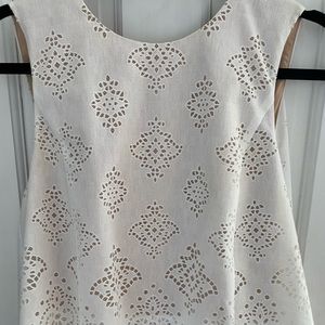 BCBG Maxazria White One piece dress Floral  XS